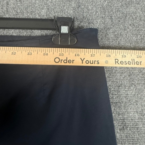 Talbots Stretch Pants Straight Leg Career Casual Navy Blue 14 Preppy side zipper - Picture 5 of 8